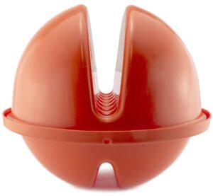 Orange aircraft warning sphere with conductor slot
