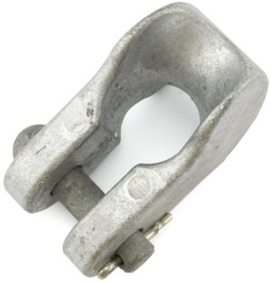Clevis thimble with curved seat and pin