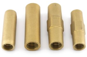 Earth rod couplers for threaded copper clad earth rods