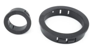 KSS snap bushing for cable protection through metal panels