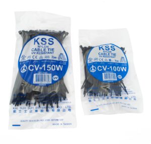 KSS black weatherproof cable ties