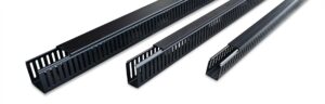 KSS closed slotted duct black VDC wiring duct