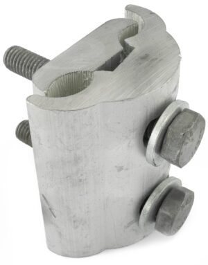Aluminium parallel groove clamp with two bolts