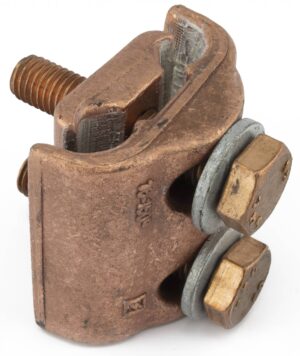 Copper parallel groove clamp with two bolts