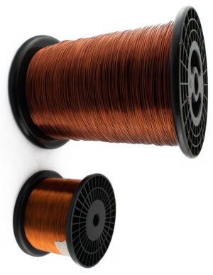 Spools of round enamelled copper magnet wire