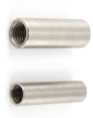 316 stainless steel earth rod couplers in two sizes