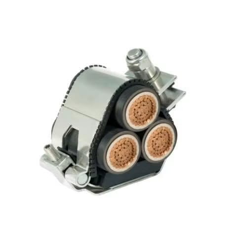 CMP trefoil cable cleat holding three cables