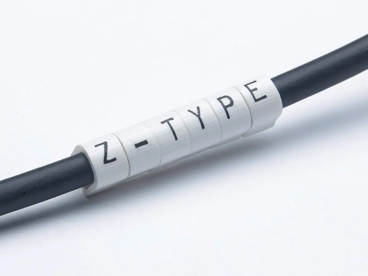 Critchley Z-Type cable markers on a cable