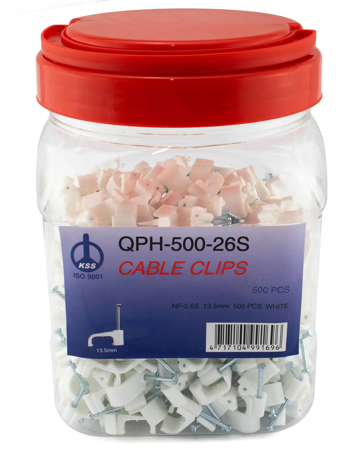 Cable clips with masonry nails