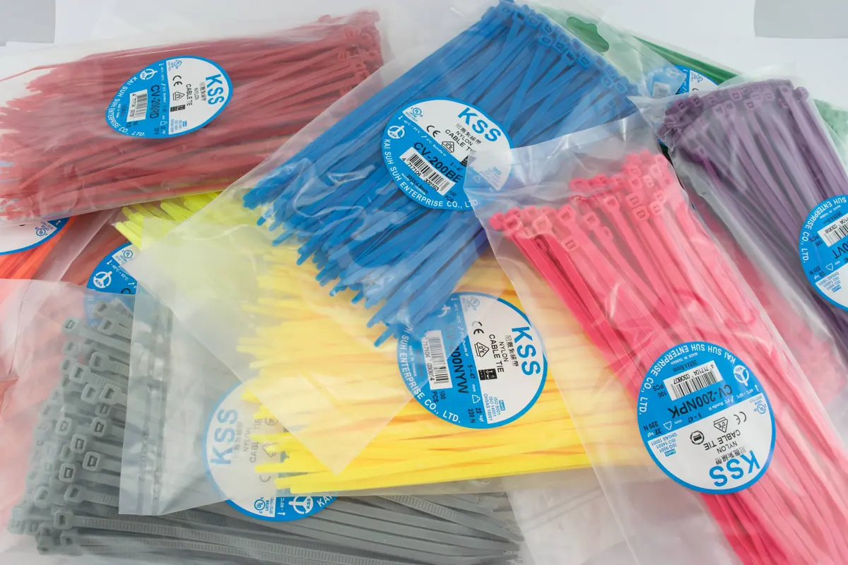 KSS coloured nylon cable ties