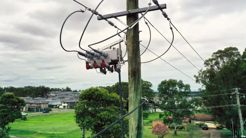 NOJA Power OSM recloser installed on a distribution pole