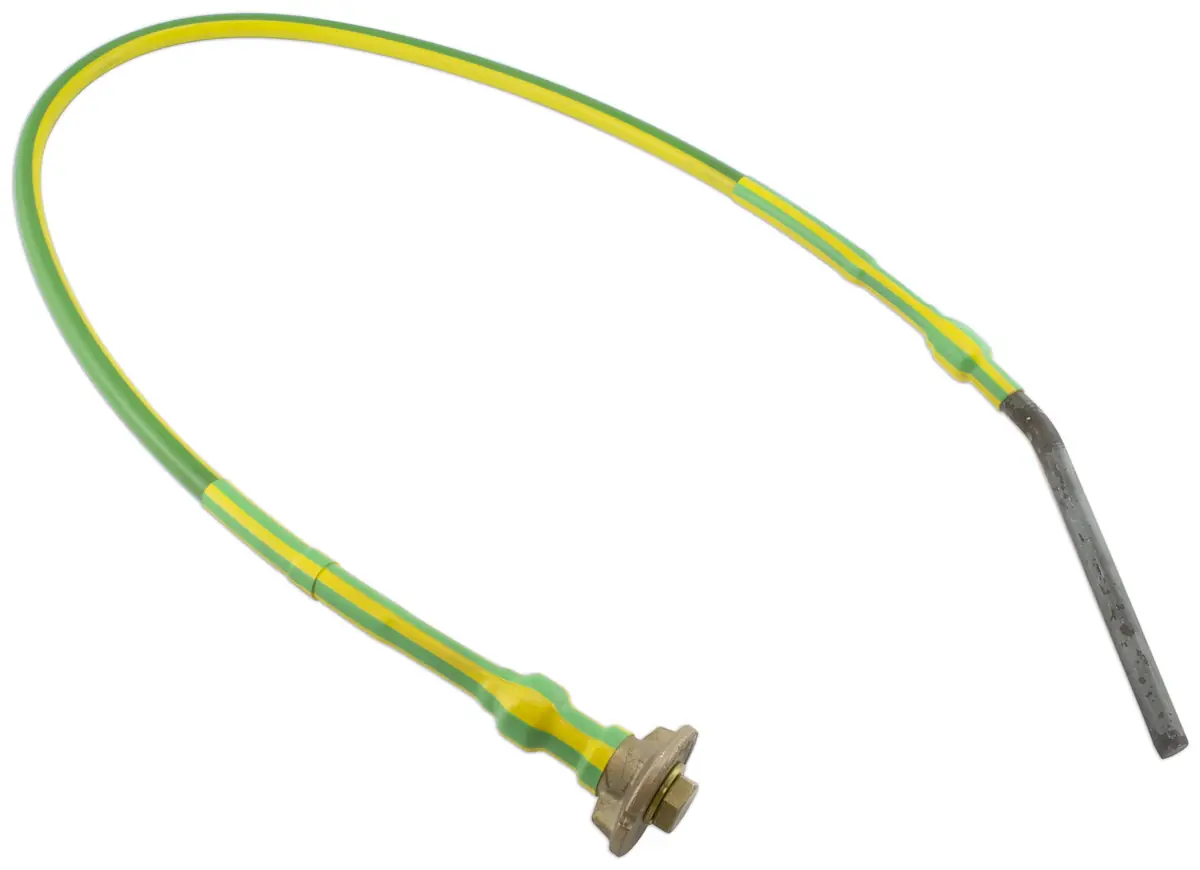 Earth rod lead assembly with clamp