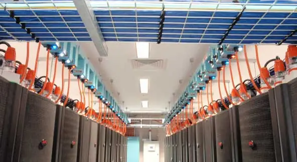 Busway feeding data centre racks
