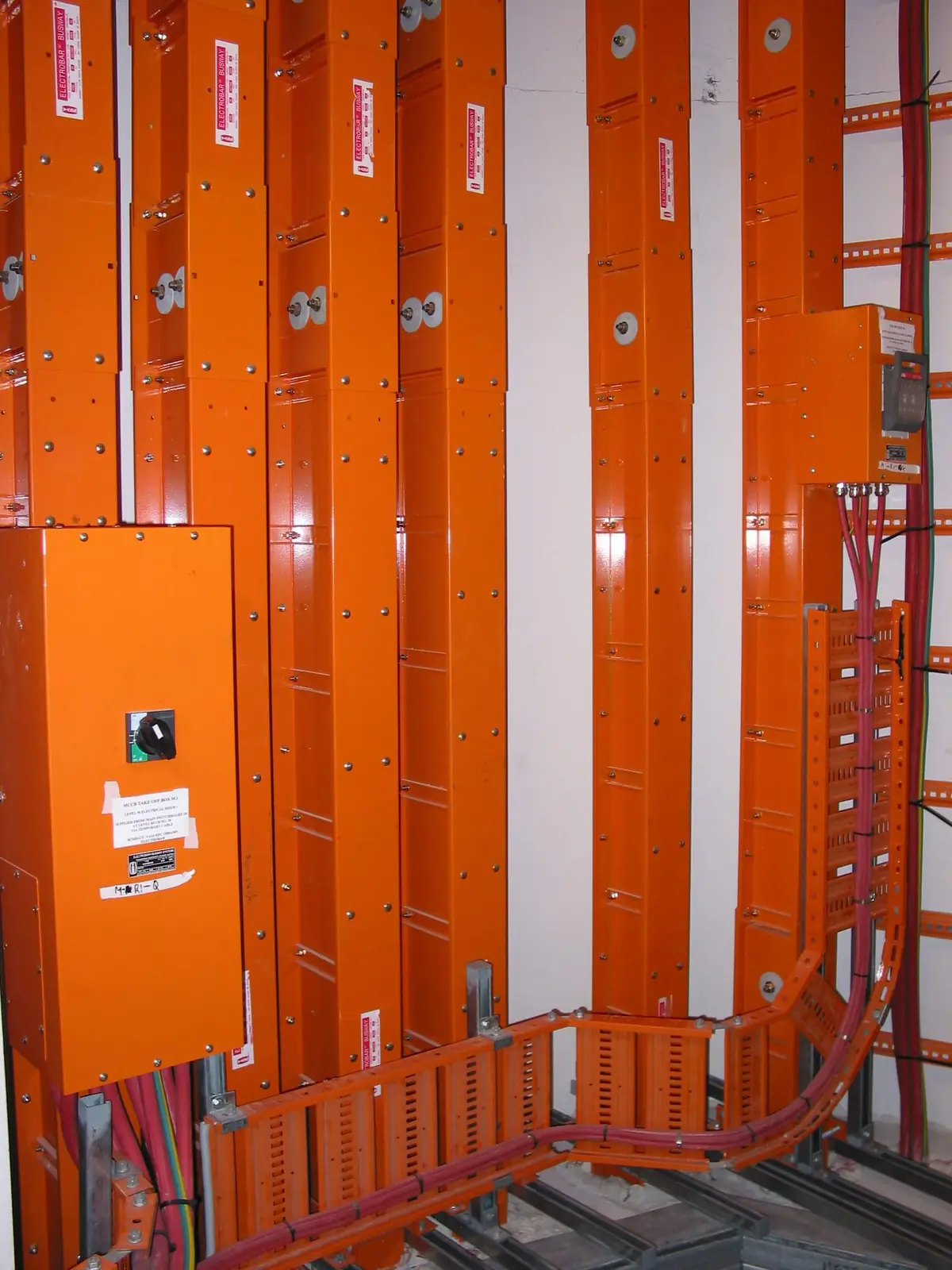 Busway rising mains in a commercial building